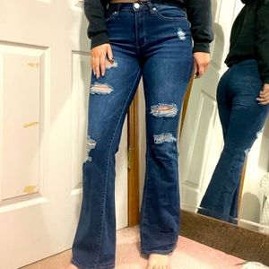 denim flare jeans